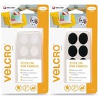 VELCRO® Brand Stick On Self Adhesive Ovals For Fabric 24mm x 8 Black / White