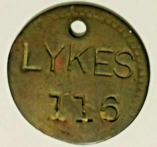 PLACA Obrero LINEA CARGA LYKES MUELLE DE MAYAGUEZ PUERTO RICO token ficha - Picture 2 of 5