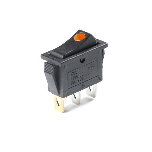 LED Illuminated Rectangular Rocker Switch 220V Car light 3 Pin 2 Position KCD3 - Picture 9 of 9