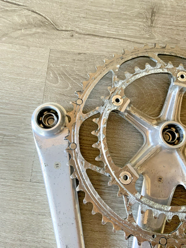 SHIMANO DURA ACE CRANKSET 7701 DOUBLE 175 MM ARMS 53-39 TOOTH OCTALINK - Picture 7 of 8
