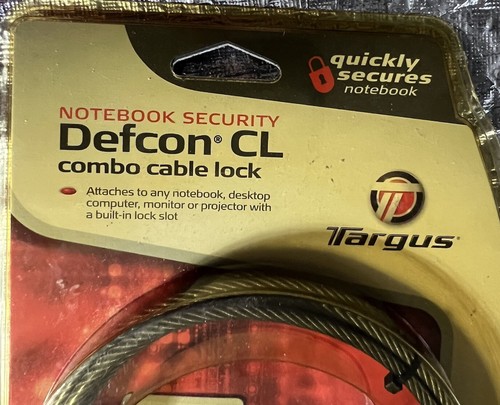 Targus Defcon CL Laptop Notebook Security Combination Lock & Cable PA410U New - Picture 4 of 23
