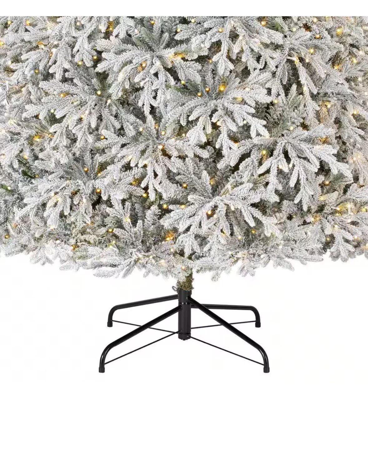 Home Decorators Collection 7.5 ft. Pre-Lit LED Kenwood Fraser Flocked Artificial Christmas Tree - Thumbnail 4