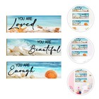  3 Pcs Wooden Hang Tag Seaside Decor Coastal Wall Art Beach Hanging Sign