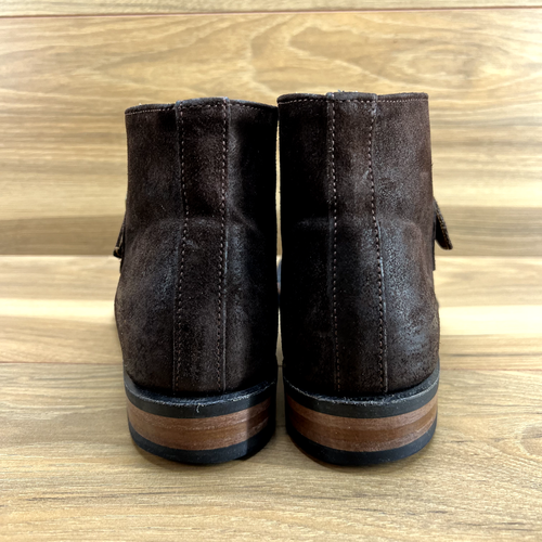 Walkover Mens Ankle Boot Size 8 Monk Strap Ankle Burnished Suede Vibram Soles - Picture 5 of 13