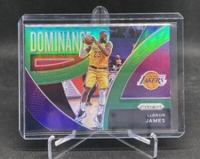 2021-22 Panini Prizm Dominance Green Prizm #6 LEBRON JAMES Los Angeles Lakers