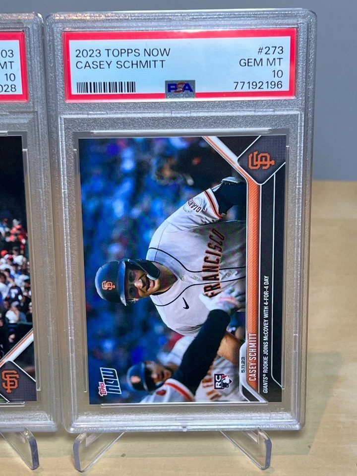 2023 GIANTS TOPPS NOW (3) CARD ROOKIE LOT * ALL PSA 10 *- BAILEY SCHMITT LUCIANO - Image 4 of 4