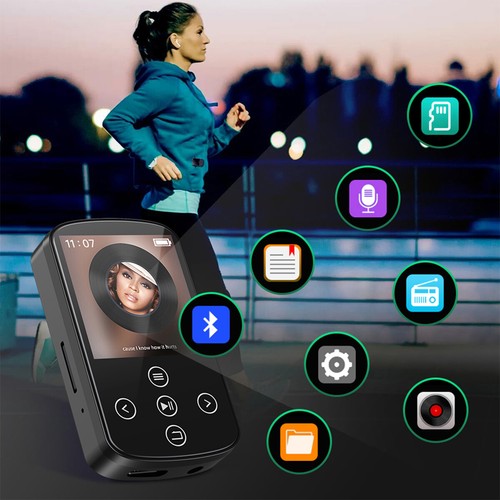Soporte 128G Bluetooth Sin Pérdidas Reproductor de Música MP3/MP4 Radio FM Grabadora Clip Trasero - Imagen 9 de 9
