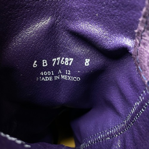 Frye Womens Carson Pull-On Boots Purple Leather Size US6B Cowboy Riding Western - Picture 16 of 20