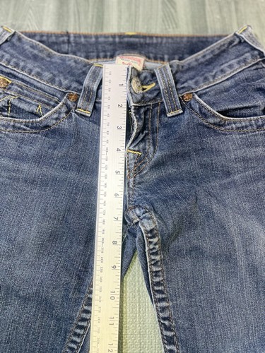 True Religion Jeans Womens Size 25 Low Rise Straight Skinny USA Denim - Picture 5 of 7