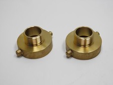 (2) Brass Firehose Reducer Adapter Female 2-1/2" NH (NST) to 1-1/2" Male NPSH (I