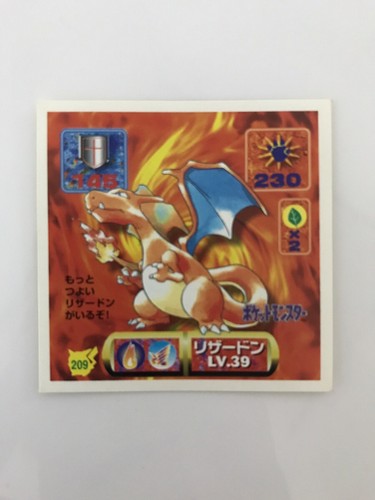 Tarjeta adhesiva Pokemon Chrizard Holo Charmander Blizzard Town vintage Amada #167 - Imagen 7 de 12