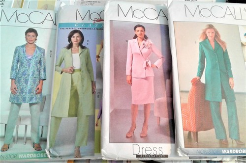 McCall 4154 4588 4877 5062 Chaqueta Larga Plumero Pantalones Falda Vestido Costura Patrón - Imagen 1 de 38