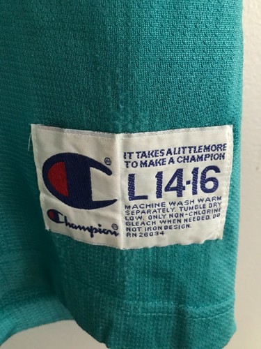 vintage Champion Charlotte Hornets Alonzo Mourning #33 Ladies Jersey Size L14-16 - Picture 4 of 4