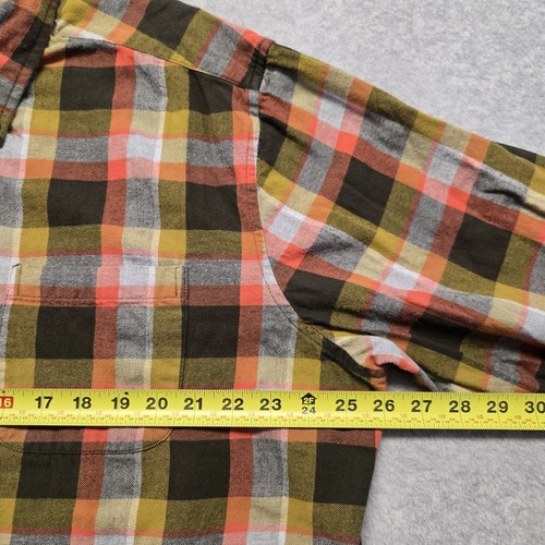 Ocean & Coast Hemd Herren XL braun orange Flanell Langarm Button Down Outdoor - Bild 7 von 12