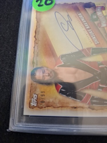 SHINSUKE NAKAMURA 2020 TOPPS WWE WRESTLEMANIA AUTO #A-SN 70/99 PSA AUTHENTIC - Picture 3 of 8