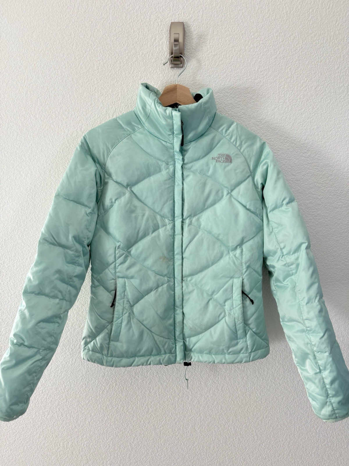 North Face Womens Aconcagua Jacket S Green Down Puffer