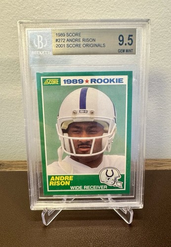 Puntuación Andre Rison 1989 novato originales #272 BGS 9,5 gema como nuevo novato - Imagen 1 de 2