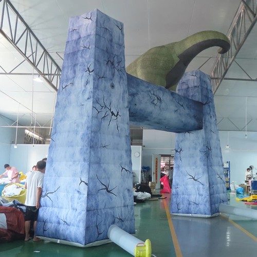 6x4m Giant Inflatable Dinosaur Entry Gate Arch For Halloween Decoration Outdoor - Picture 5 of 6
