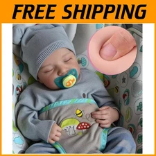 Poseable Baby Doll with Feeding Kit - Lifelike Silicone