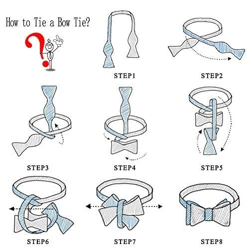  Bow Ties for Men Paisley Bowties Mens Self Tie Bow Tie and Green & Black - Picture 6 of 6