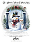 To A Special Son With Love At Christmas A5 Size Christmas Card and Red Envelope