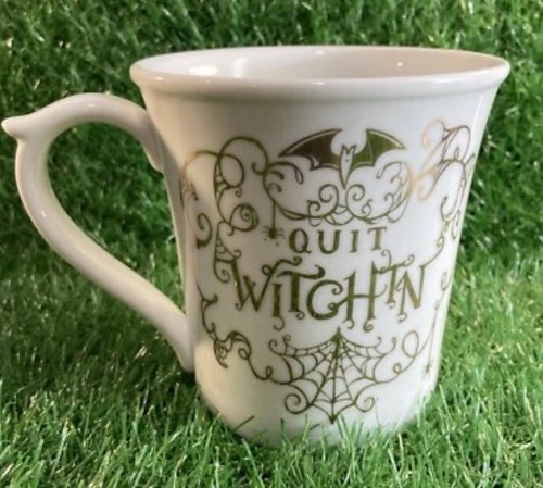 Halloween Mug 222 Fifth Quit Witchin Coffee Soup Funny Coworker Gift Gold Witch - Picture 15 of 15