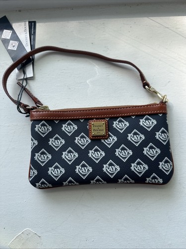 Dooney & Bourke MLB Tampa Bay Rays Slim Wristlet , Navy Wallet Purse - Picture 5 of 10