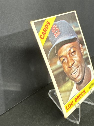 Lou Brock St. Louis Cardinals 1966 Topps #125 en muy buen estado/excelente - Imagen 2 de 4