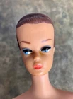 Vtg Mattel Fashion Queen Barbie Doll 1960s Straight Legs Brown Molded Hair Japan