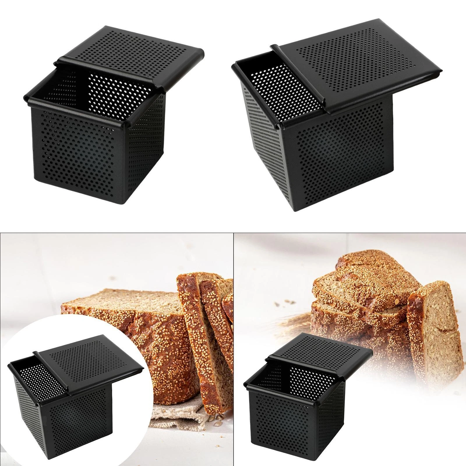 Loaf Pan Aluminum Alloy Square Nonstick Oven Baking Sheet Roasting Toast Box
Opens in a new window o