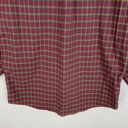 Camisa LL Bean Para Hombres XL Alta Roja A Cuadros Botones Sin Arrugas Ajuste Tradicional - Imagen 7 de 11