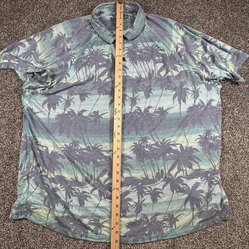 Tommy Bahama Mens Shirt 2XB Big Blue Polo Island Zone Golf Performance Palm Tree - Picture 8 of 10