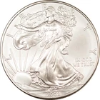 2008 $1 AMERICAN SILVER EAGLE, 1 OZ .999 - GEM BRILLIANT UNCIRCULATED!