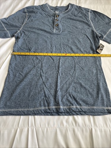 NWT DT Revolution Mens Blue Button Short Sleeve Shirt Size Large - Picture 11 of 24