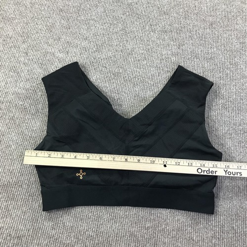Reggiseno sportivo Tommie rame donna grande nero Activewear supporto spalle palestra yoga - Foto 7 di 10