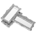 3 Pcs Mini Resin Mirrors Simulated Mini House Decorative Doll Accessories