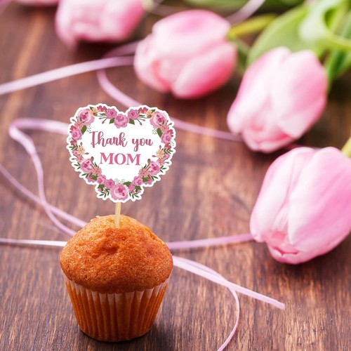 144PCS Mother’s Day Cupcake Toppers Toothpicks – Happy Mom Cocktail... - Picture 6 of 7