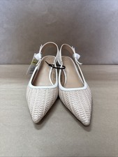 A New Day - Women  s Beige 10 Milan Raffia Slingback Heels SEE DESCRIPTION