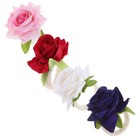  4 Pcs Artificial Rose Napkin Holder Floral Table Decorations Banquet Rings