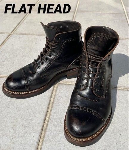 The FLAT HEAD Stiefel Medaillon braun Kern Leder schwarz Größe 26,5 cm - Bild 3 von 10