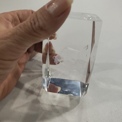 Briefbeschwerer aus geätztem Plexiglas mit Stier innen - Bild 6 von 6