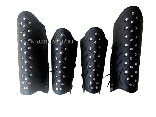 Leather Greek Armor Arm Guard Vambrace - Leg GURD Replica Armoury