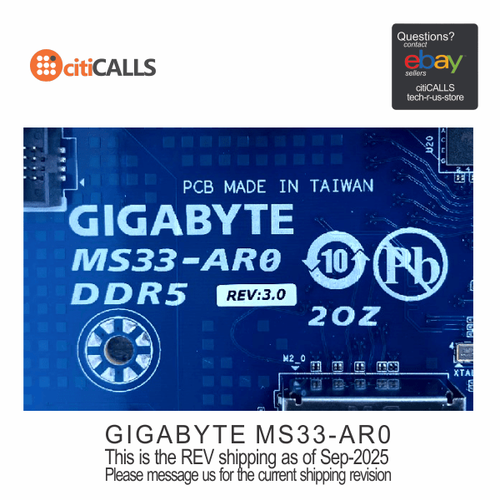 Gigabyte MS33-AR0 Motherboard - Emmitsburg LGA4677 Max128GB DDR5 EATX Brown Box - Picture 2 of 8