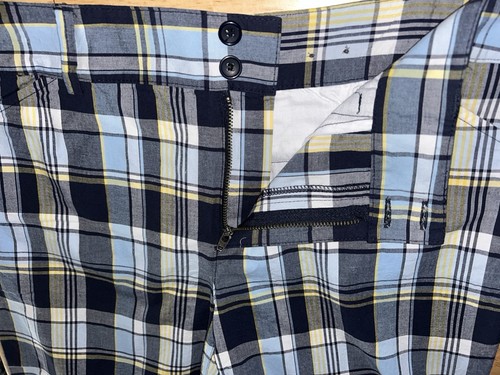 Neu mit Etikett Christopher & Banks Gr. 8 Bermudashorts Madras blau kariert Baumwolle Stretch - Bild 5 von 10