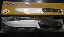 Chipaway Cutlery Hunting Knife, 12" Black Handle