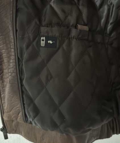 VTG Dockers Mens Lambskin Leather Bomber Jacket  Size XXL  Full Zip Soft Brown - Picture 4 of 8