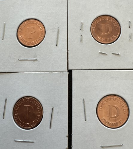 TREASURY COINS UNITED STATES MINT 4 Of Denver & Philadelphia UNC. 8 Total Coins - Picture 2 of 7