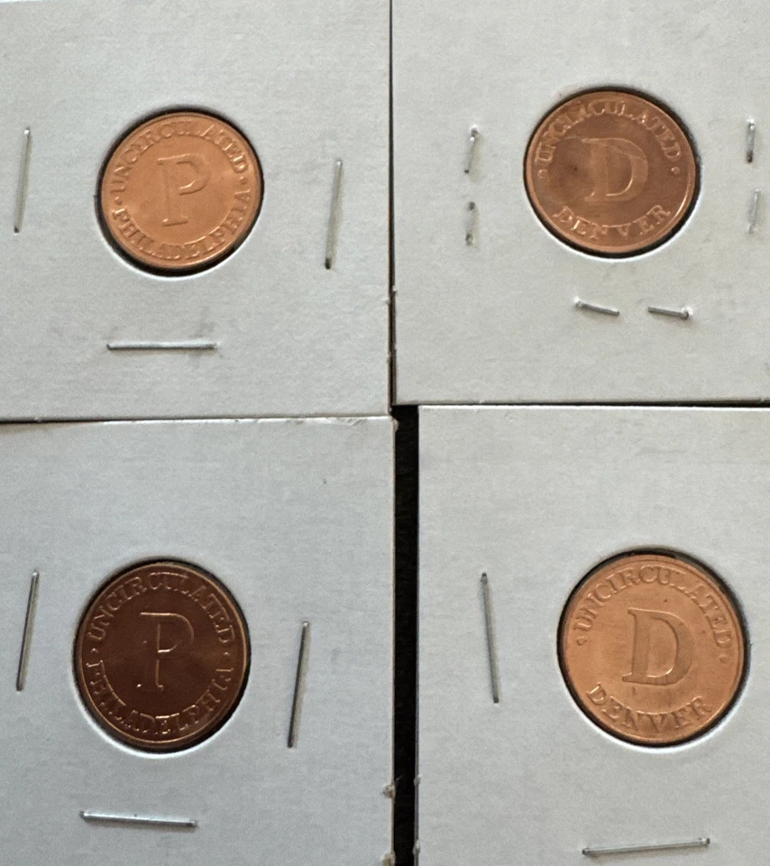 TREASURY COINS UNITED STATES MINT 4 Of Denver & Philadelphia UNC. 8 Total Coins - Image 2 of 4