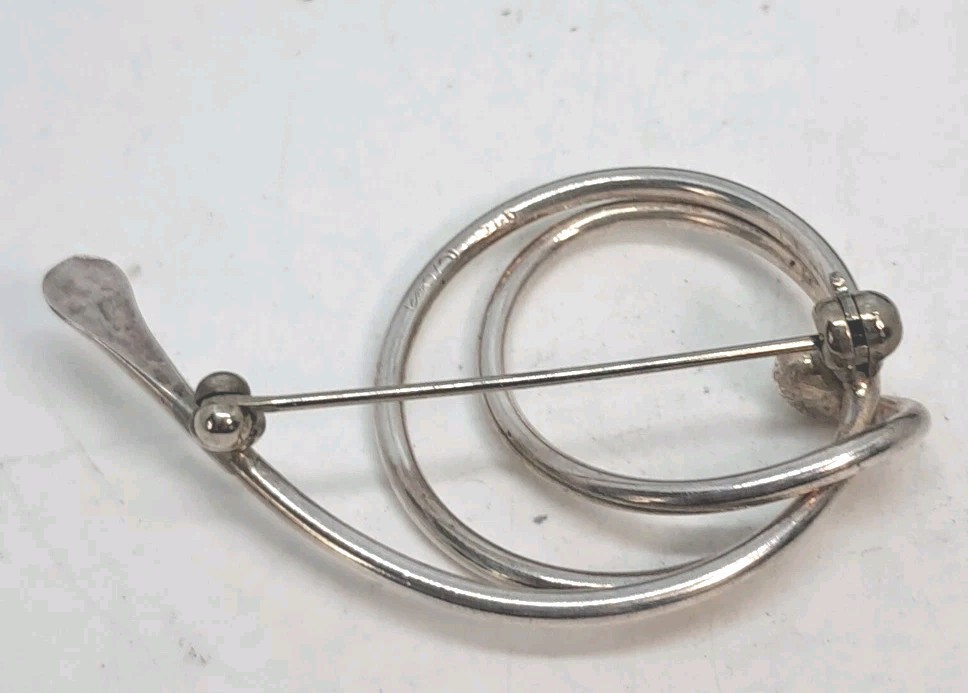 Loop De Loop Circle Sterling Silver Pin - image 3