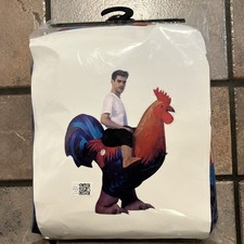 " 72'' Inflatable Chicken Costume Adult Women Men, Blow Up Ride On Rooster Cospl
